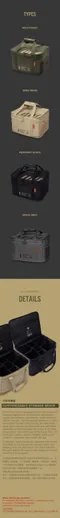 [ CARGO ] 工業風裝備收納袋19L-灰色/黑色/沙色/軍綠 │四色 裝備袋 收納箱 戶外露營 工業風收納袋