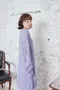 愛心簍空 鬆軟勾織毛衣/洋裝_(3色:紫)