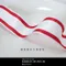 W032 鐵絲邊雙邊紅線白底緞帶 38mm  (W032 White Wired Ribbon with Red Stripes -38mm )