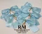 BW015水藍色絲綢緞面蝴蝶結(BW015-Aqua blue silk satin bow)
