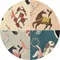 日本KOKKA 5折起↘【杉本早苗】馬戲團之夜 棉麻布｜復古插畫/包包 (2色)