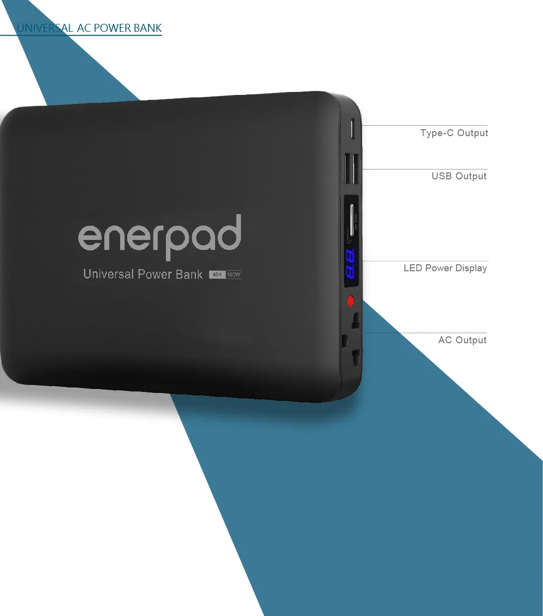 値下げ超大容量モバイルバッテリーenerpad AC-40K