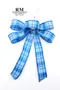 藍色紳士蝴蝶結 (PF162W-3Blue Gentleman Butterfly Bow) ｜手作｜布置｜格子｜緞帶用途