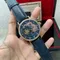 【RODGER PARKER】龍騰系列-24K純金龍鑲鑽機械腕錶-藍黑