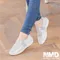 【Normady 諾曼地】璀璨鑽紗專利高階版磁石厚底氣墊球囊休閒鞋-MIT手工鞋(星鑽銀)