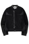 【26SS】RSSC 拼接造型無領牛仔外套(黑)
