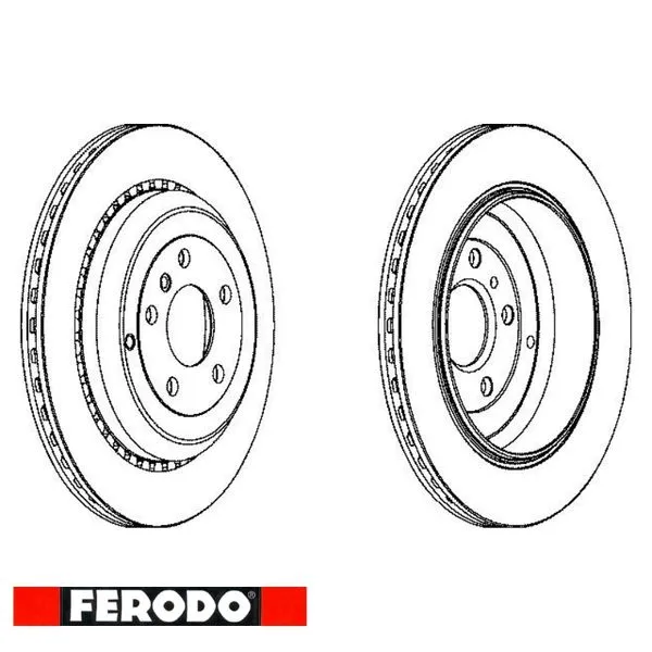 FERODO BRAKE DISCS M-BENZ GL(X164) 069~/ DDF1531 / 後碟