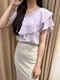 【預購】Mikis 5/17直播 商品No. 6 V領荷葉雪紡衫