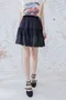 裙襬簍空布蕾絲 層疊小短裙＿（2色：黑）