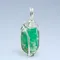 超光高品質六面柱印度祖母綠原礦墜子-連結銀心 2.68ct