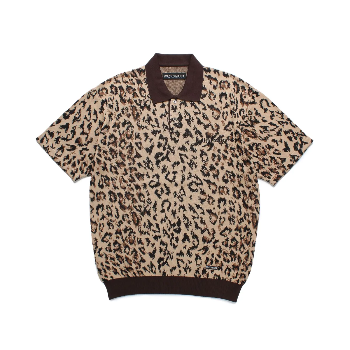 WACKO MARIA｜2025SS LEOPARD JACQUARD KNIT POLO SHIRT (TYPE-1)