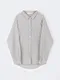 LINENNE品牌自訂款－mue over check shirt (beige blue)