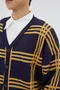 【24SS】韓國 撞色格紋針織外套