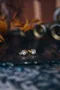 COR-DATE｜金色系｜小線條水鑽珍珠耳環