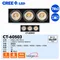 【鹿屋燈飾】CT-60503 美國CREE高規格晶片 無邊框方形防眩盒燈 三燈盒燈 黑殼 Ø55*159mm