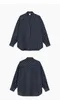 【22FW】 ADD 羊毛格紋長袖襯衫 (深藍)