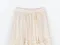 LINENNE－charming lace skirt (cream)：皺褶滾邊蛋糕裙