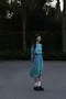 日本製水藍色蕾絲洋裝