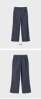 【25SS】Fallett 經典打摺休閒寬褲(深藍)