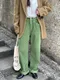 LINENNE－corduroy button pants (3color)：燈芯絨鈕扣寬褲！
