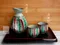 紅綠十草清酒壺-日本製  