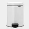 【缺貨】BRABANTIA PEDAL BIN NEWICON 白色 時尚腳踏式垃圾桶 5L #112065