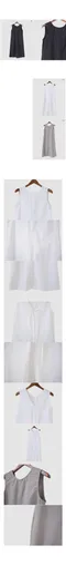 A little b －garnet backless nylon ops (3color)：簡潔質感罩衫洋裝