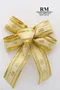 金色冰晶蝴蝶結 (W537G-2/Golden Crystal Butterfly Bow) ｜手作｜布置｜聖誕｜緞帶用途