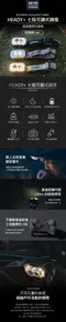 [ CLAYMORE ] HEADY+ 七段可調式頭燈-三色｜頭燈 露營燈 釣魚燈 照明燈 登山燈