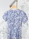 果實花葉素描 花瓣袖圓裙洋裝（2色：藍）