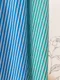 條紋相間 雙層荷葉裙襬口袋長裙_(2色:綠/藍)