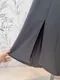 風琴百褶 U背簡約黑色洋裝