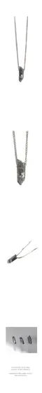 【22SS】Scaletto Black 復古晶石造型純銀項鍊