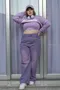 (現貨M)大碼美式紫復古直筒牛仔褲