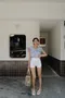 ✈普羅旺斯的夏日-韓國美腿高腰短褲