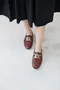 古銅金屬扣環 柔軟皮革樂福鞋＿（3色:咖）（35~39）