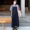 A little b － strap denim ops（2colors）：細肩帶牛仔長洋裝