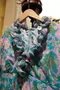 Vintage 60's to Early 70's Vibrant Floral Long Sleeve Polyester Dress/60年代至70年代初復古活力花卉長袖連身裙