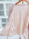 2件ＳＥＴ！珍珠釦抽繩設計蕾絲罩衫+全蕾絲圓裙＿（2色:淺卡/白）