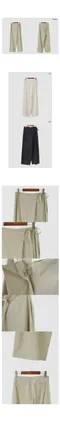 A little b －lie wrap slacks (3color)：裹身造型長褲