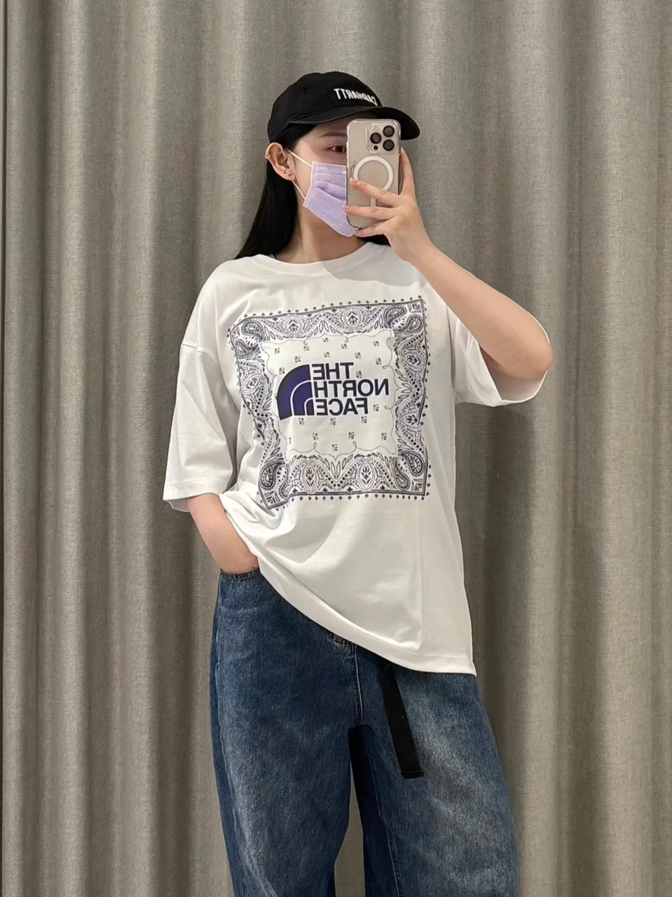 ★THE NORTH FACE☆M'S BANDANA S/S R/TEE NT7UR13 The North Face Korea M'S BANDANA S/S R/TEE SHORT BEIGE