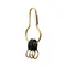 ADOLE 皮革黃銅鑰匙圈/圓壺型 (黑)