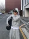 【26FW】韓國 雙拉鍊短版休閒連帽外套(3色)
