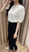 【預購】正韓 袖拼接衫