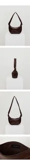 韓國設計師品牌yeomi－cradle bag (crinkle brown)／肩背推薦