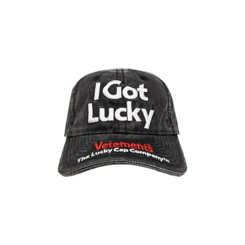 VETEMENTS 23SS I Got Lucky Cap 水洗刺繡棒球帽老帽帽子