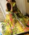 SP00811 熱帶島嶼女神風範低胸綁繩大裙襬洋裝