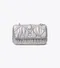 TORY BURCH MINI KIRA METALLIC DIAMOND RUCHED FLAP BAG
