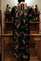 Hilo Hattie Hawaiian Dress /Hilo Hattie 夏威夷黑色霓虹花卉連身裙短