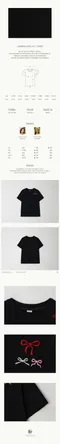 RONRON－3 RIBBON BASIC FIT T SHIRT：3color